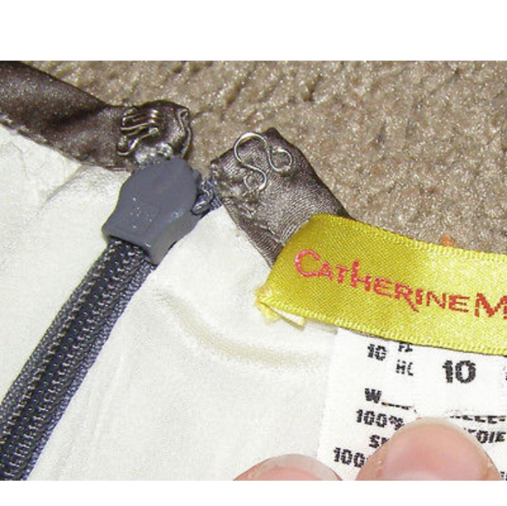 New Catherine Malandrino classy Gray Pinstripe Wool Blend dress size 8 - Picture 5 of 8